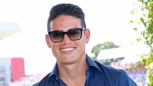 James Rodríguez asiste al Gran Premio Británico de Fórmula 1 2021.