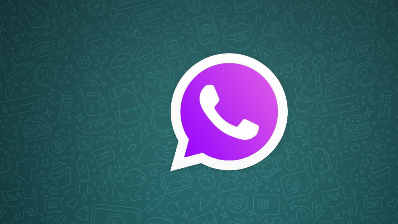 Logo de WhatsApp en color violeta