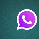 Logo de WhatsApp en color violeta