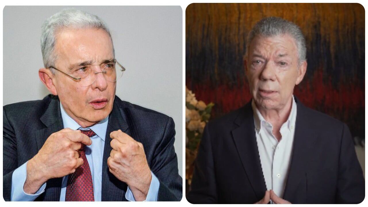 Álvaro Uribe y Juan Manuel Santos.