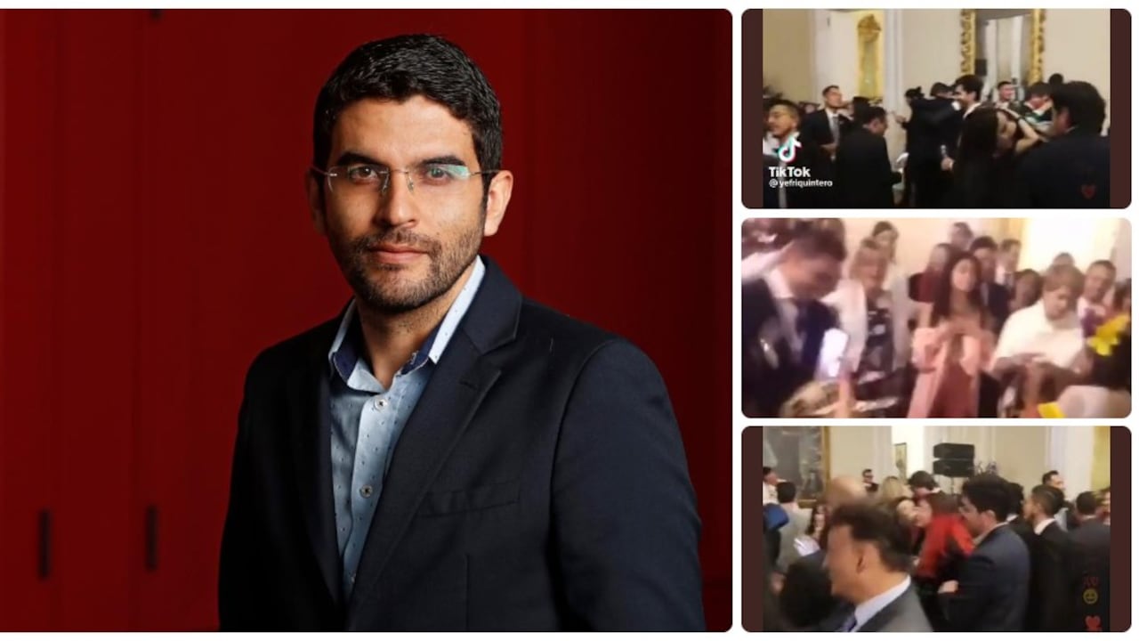 El congresista Hernán Cadavid molesto por la celebración en el Palacio de Nariño después de la posesión de Gustavo Petro.