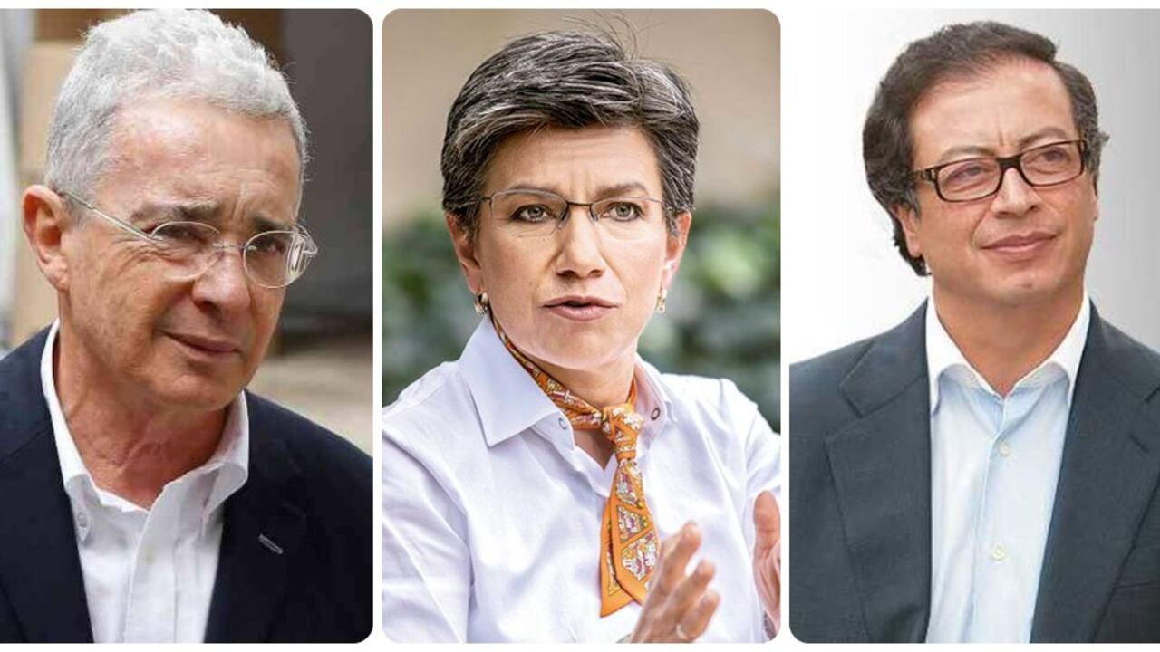 Claudia López, Uribe y Petro.