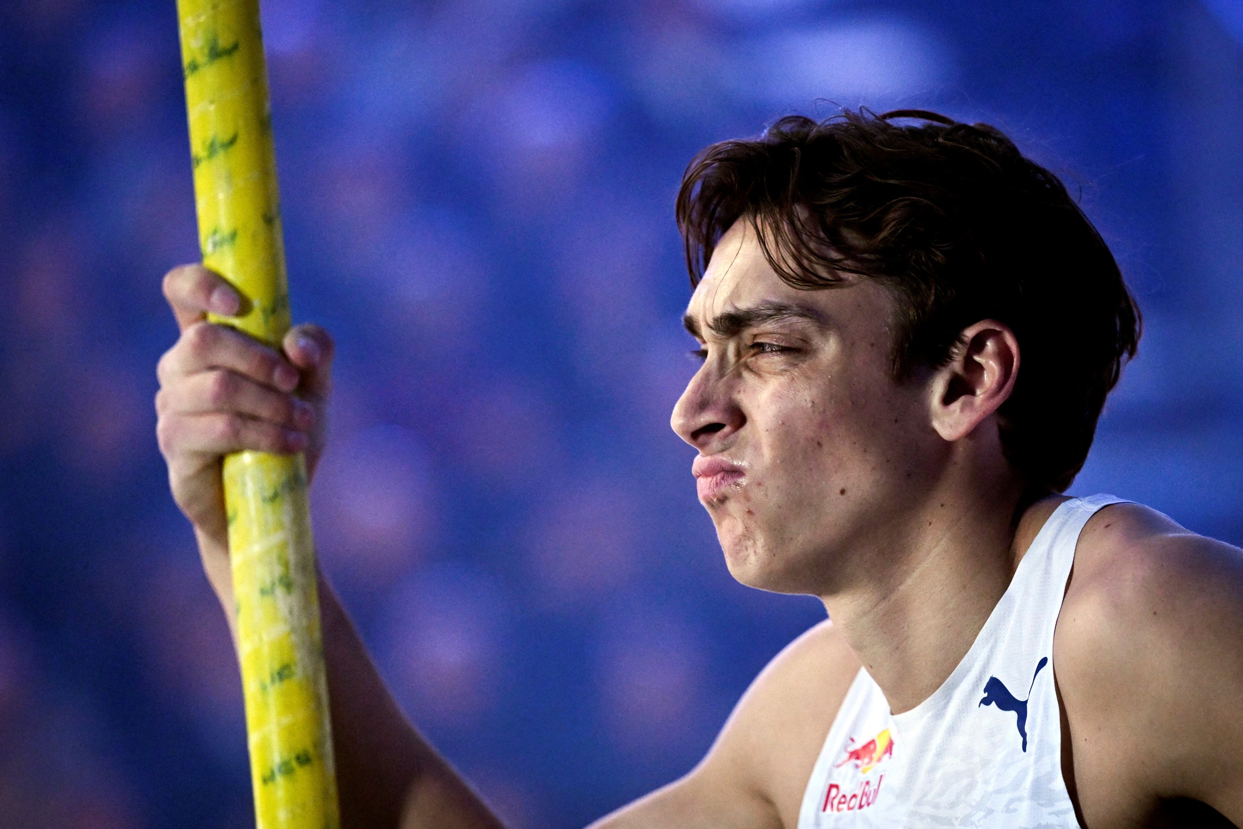 Athletics - Mondo Classic 2023 Pole Vault Gala - IFU Arena, Uppsala, Sweden - February 2, 2023 Sweden's Armand Duplantis Fredrik Sandberg/TT News Agency via REUTERS ATTENTION EDITORS - THIS IMAGE WAS PROVIDED BY A THIRD PARTY. SWEDEN OUT. NO COMMERCIAL OR EDITORIAL SALES IN SWEDEN.