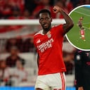 Jhon Jáder Durán (centro) anota un golazo en la victoria de Benfica sobre Gil Vicente.