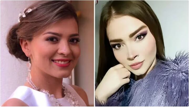 Thalía tras su coronación en 2017, mientras que la segunda es una imagen reciente extraída de sus redes sociales.