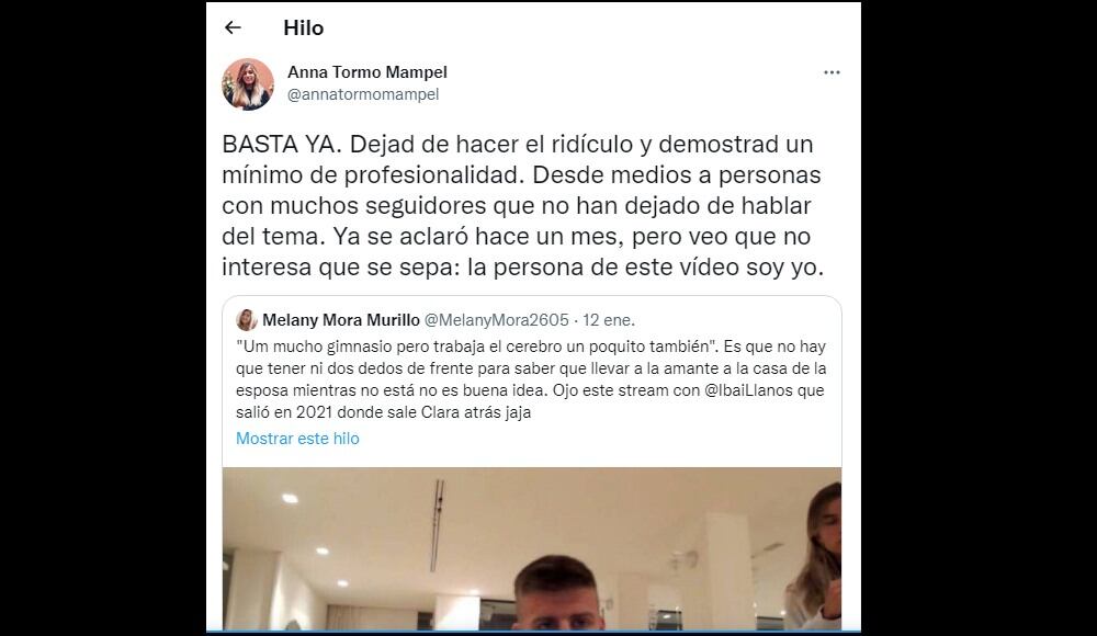 La amiga de Piqué se cansó de especulaciones y se pronunció sobre la transmisión que realizó el deportista en 2021.