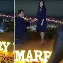 Oso interrumpe plena petición de matrimonio en México.