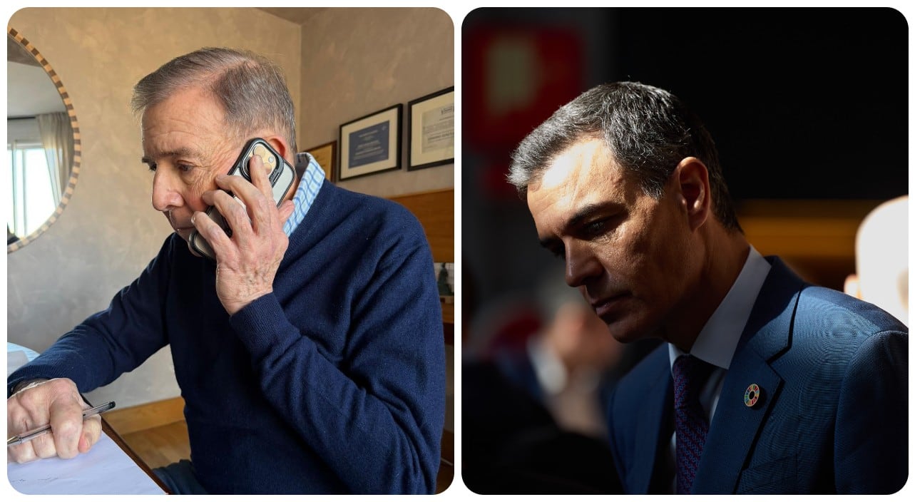 Edmundo González en llamada telefónica con Pedro Sánchez
