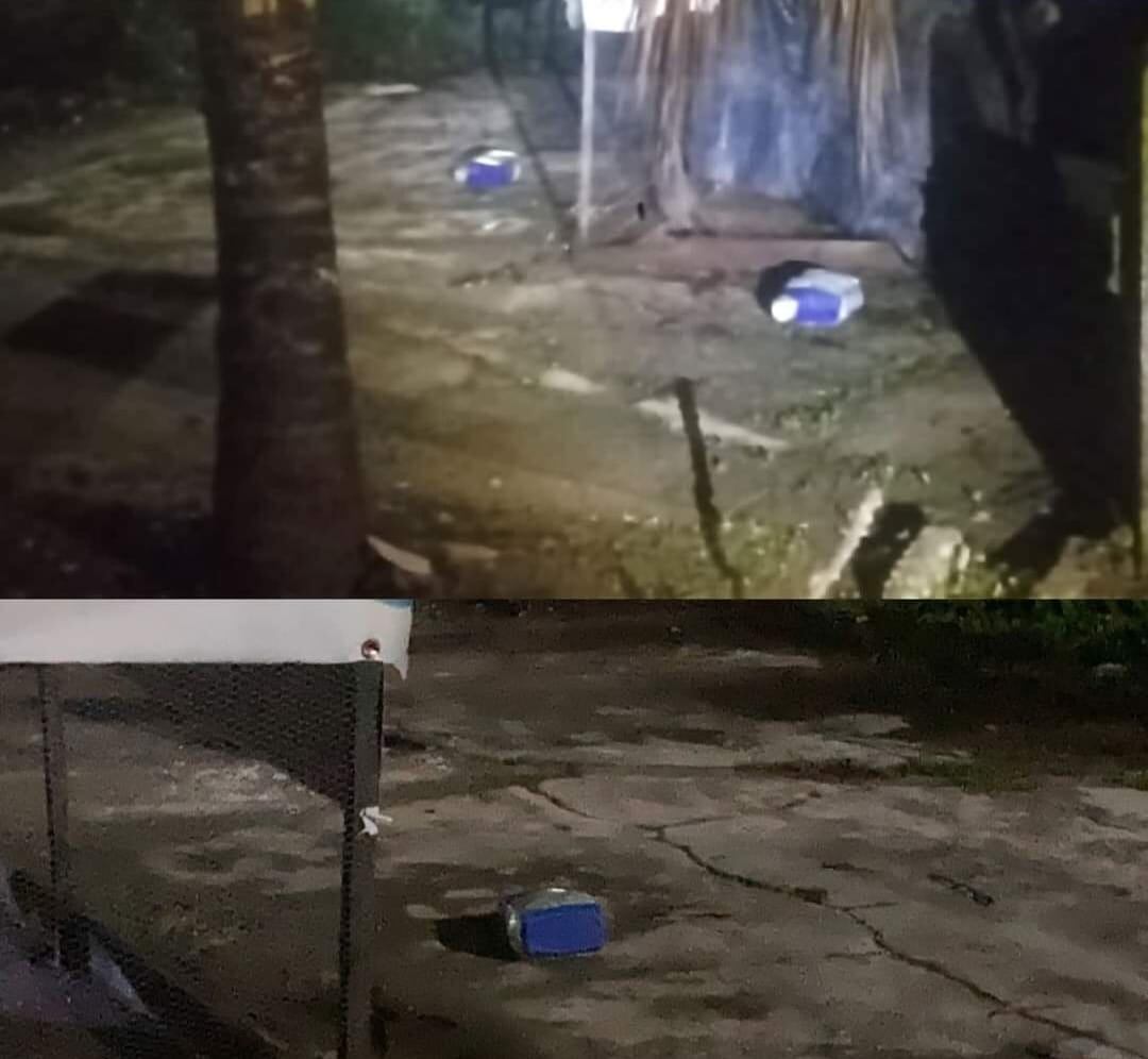 Artefactos explosivos lanzados a la Policía.