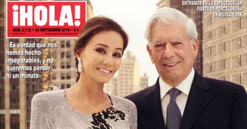 La portada de la edición de ¡Hola! en que Isabel Preysler habló por primera vez de su historia de amor con Mario Vargas Llosa en 2015.