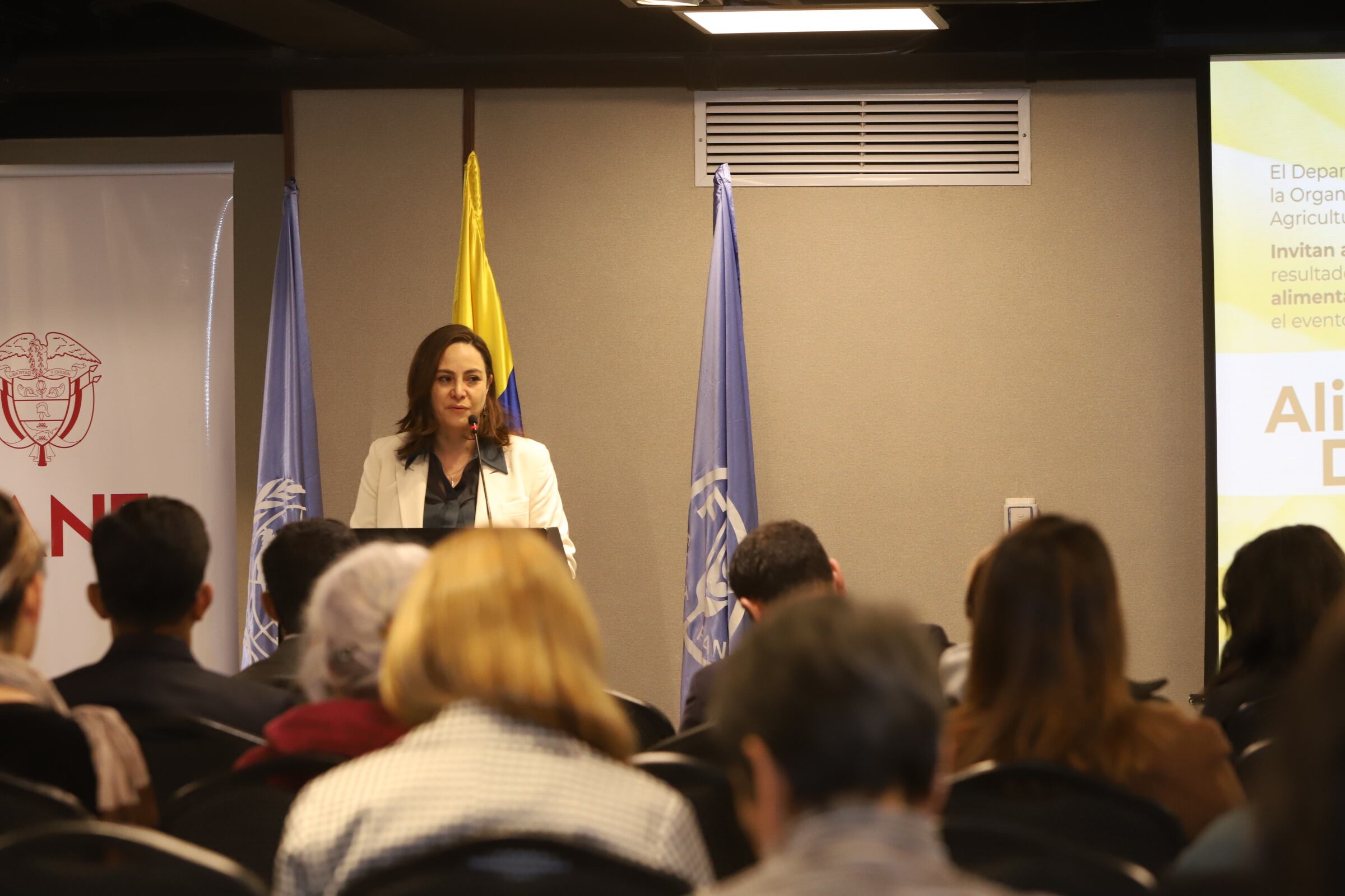 Directora del Dane, Piedad Urdinola, en la presentación del informe sobre inseguridad alimentaria 2024