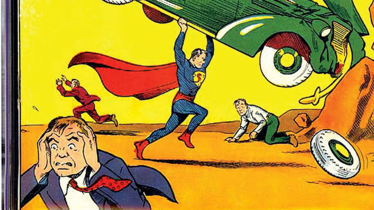 Esta es la portada del escaso cómic de Supermán.