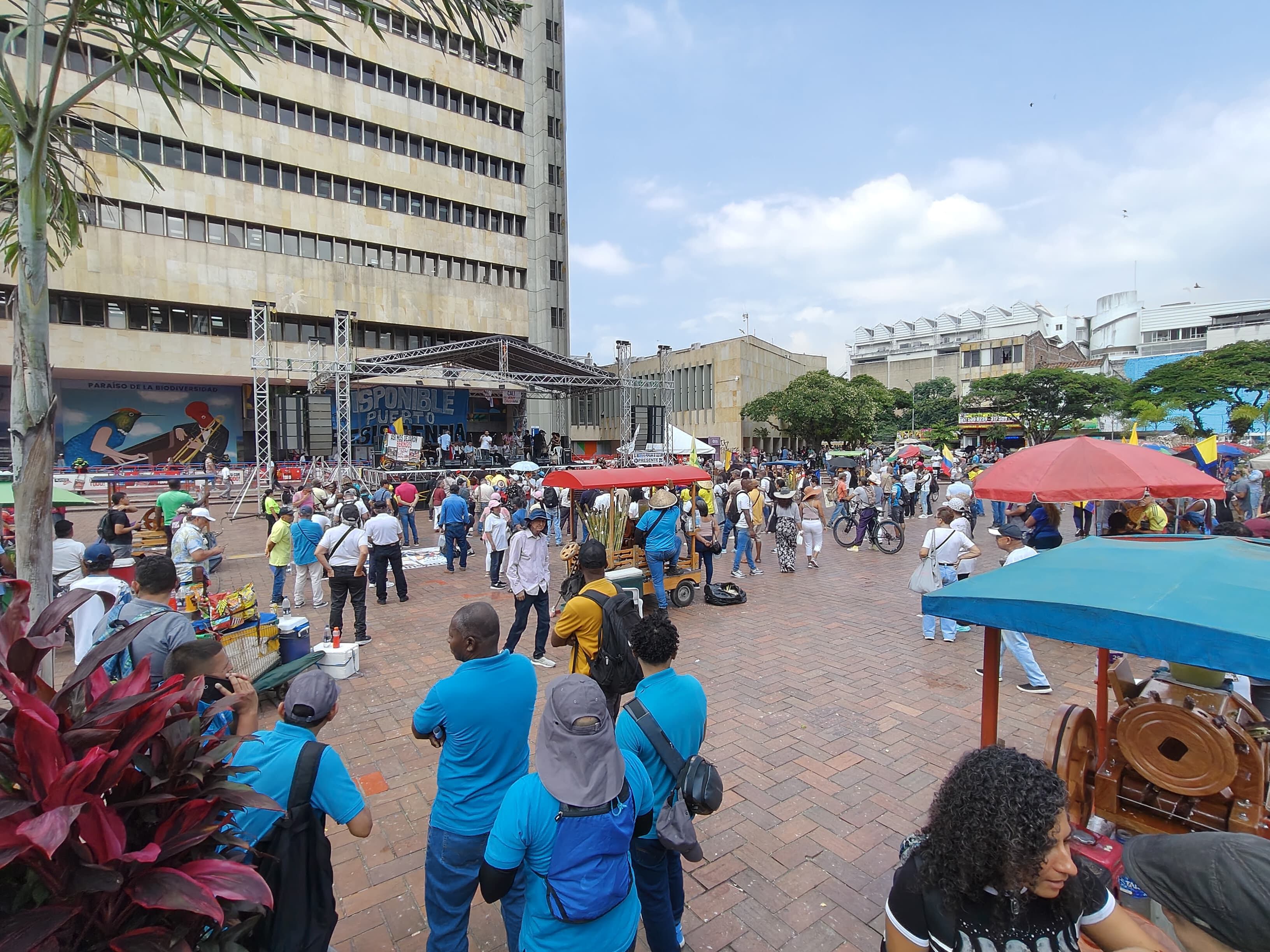 Paro nacional en Cali: inicio del cabildo abierto