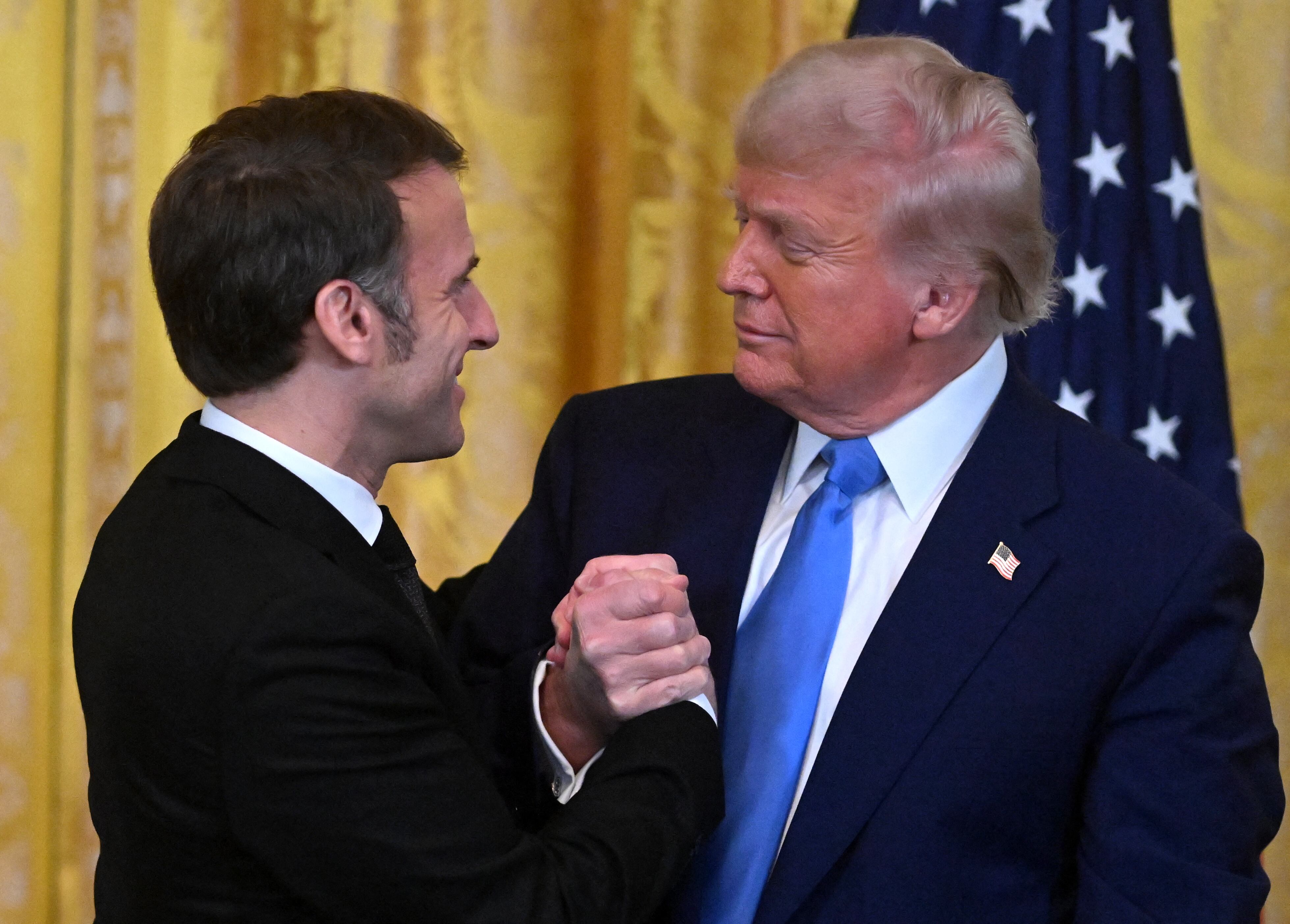 Emmanuel Macron y Donald Trump