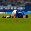 El duro golpe que recibió James que lo obligó a abandonar partido del Everton
