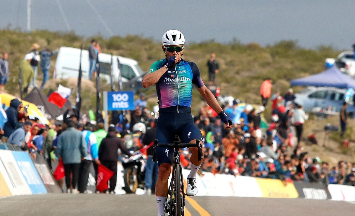 Miguel Ángel López, ganador de la quinta etapa en la Vuelta a San Juan.