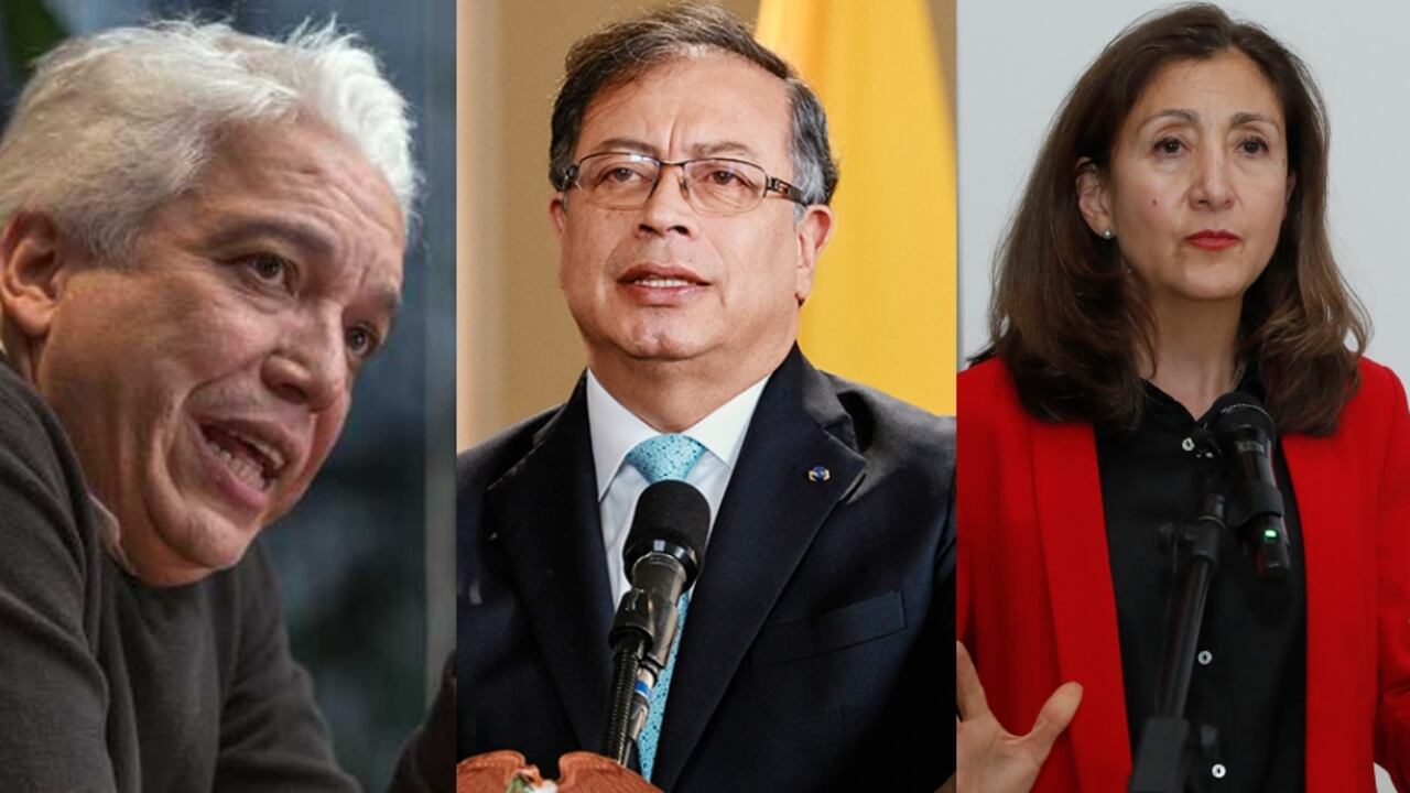 De izquierda a derecha: Carlos Alonso Lucio, Gustavo Petro e Ingrid Betancourt.