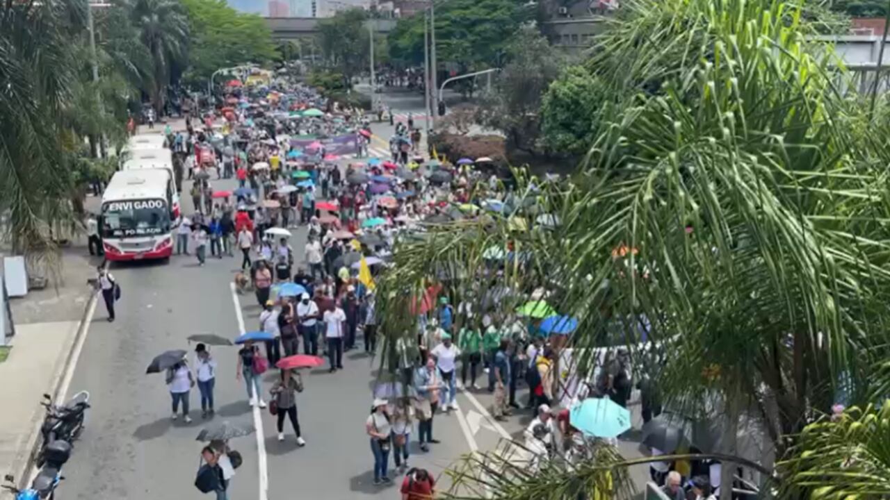 Marchas en contra de las reformas del Gobierno nacional.