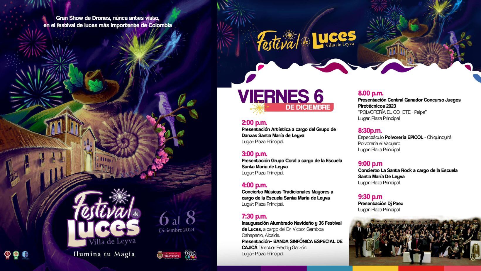 Festival de luces en Villa de Leyva: programación, fechas y artistas invitados