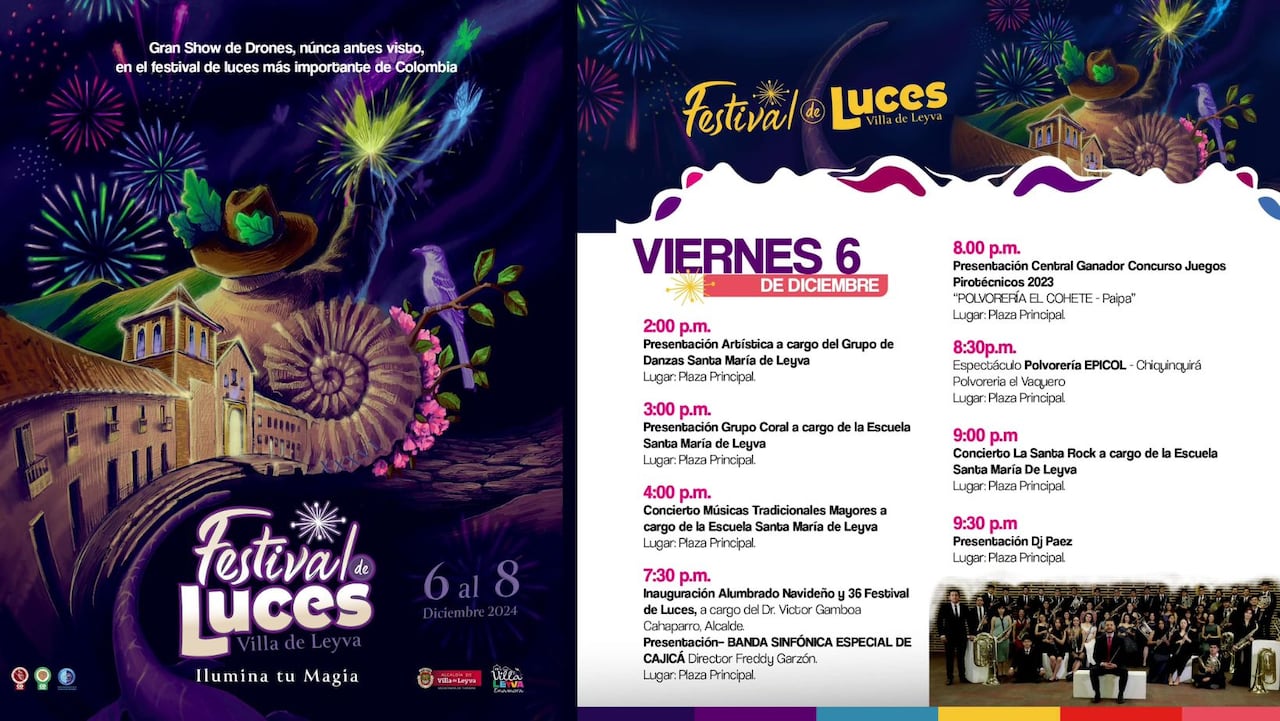 Festival de luces en Villa de Leyva: programación, fechas y artistas invitados