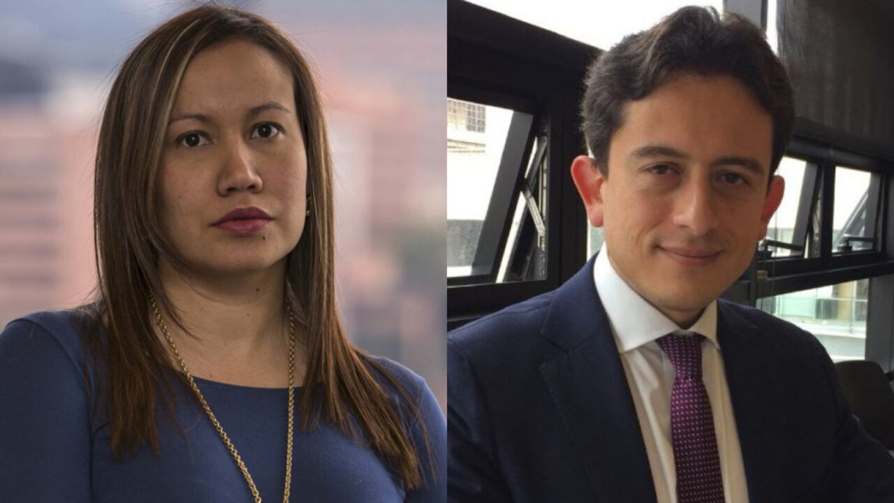 Carolina Corcho, designada ministra de Salud, y Luis Carlos Reyes, designado director de la DIAN.