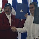 Imagen de los presidente de Nicaragua y Honduras.