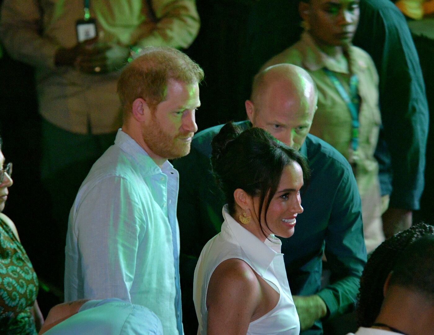 Visita del príncipe Harry y Meghan Markle a Cali, en el teatro Municipal