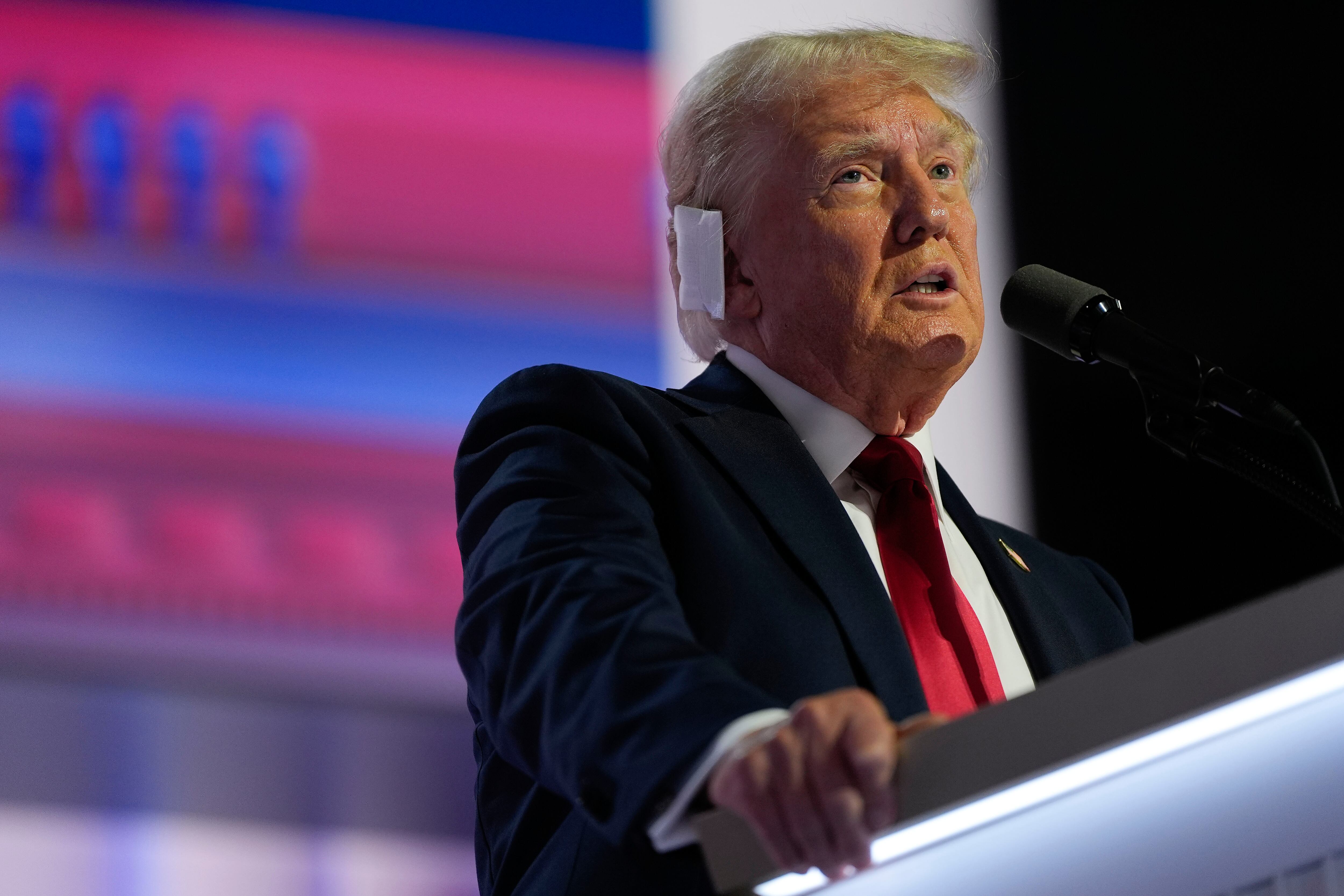 Donald Trump en la convención republicana
