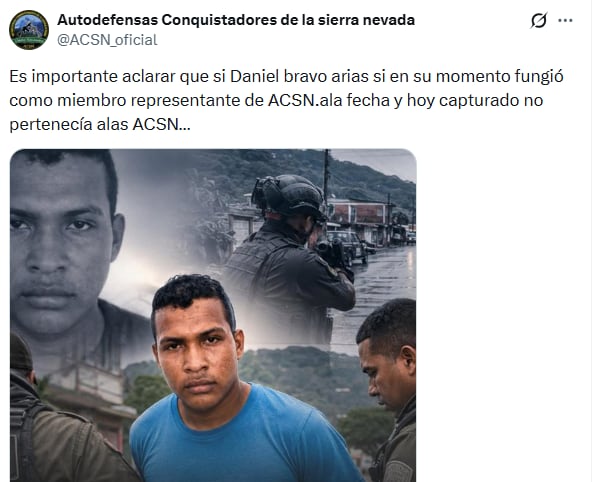 Trino de las Autodefensas Conquistadores de la Sierra sobre captura de alias La Puerca.