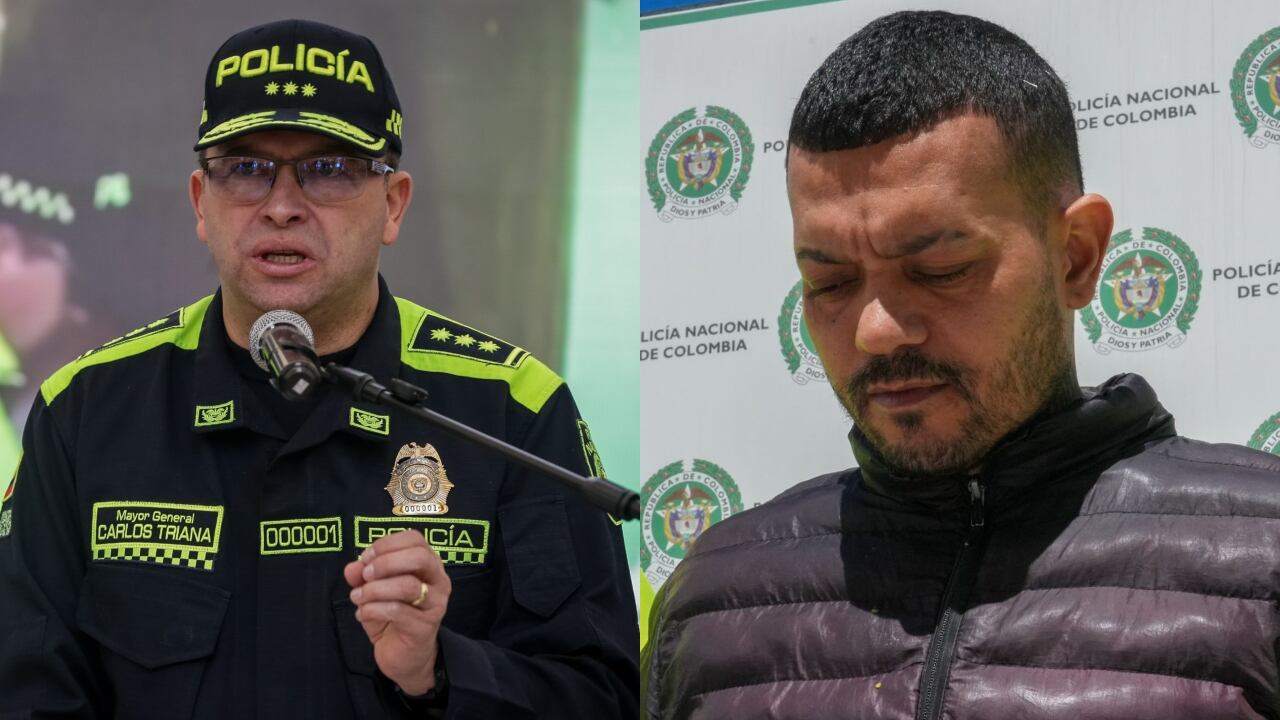 De izquierda a derecha: El mayor general, Carlos Fernando Triana y alias El Costeño.