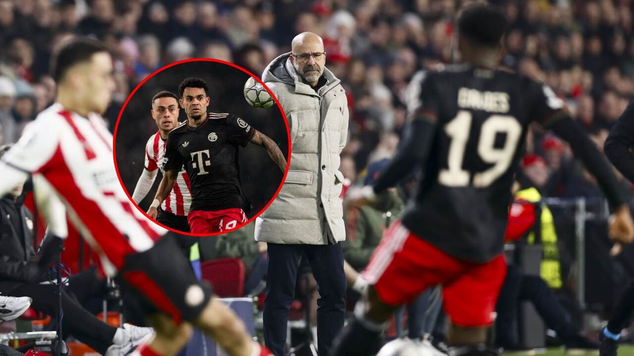 Peter Bosz, DT del PSV. Luis Díaz con el Bayern.