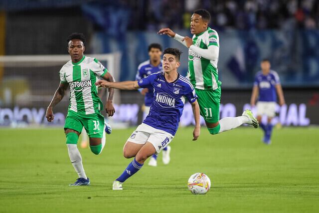 Daniel Ruiz enfrentando a Nacional en la final de Copa Betplay 2023