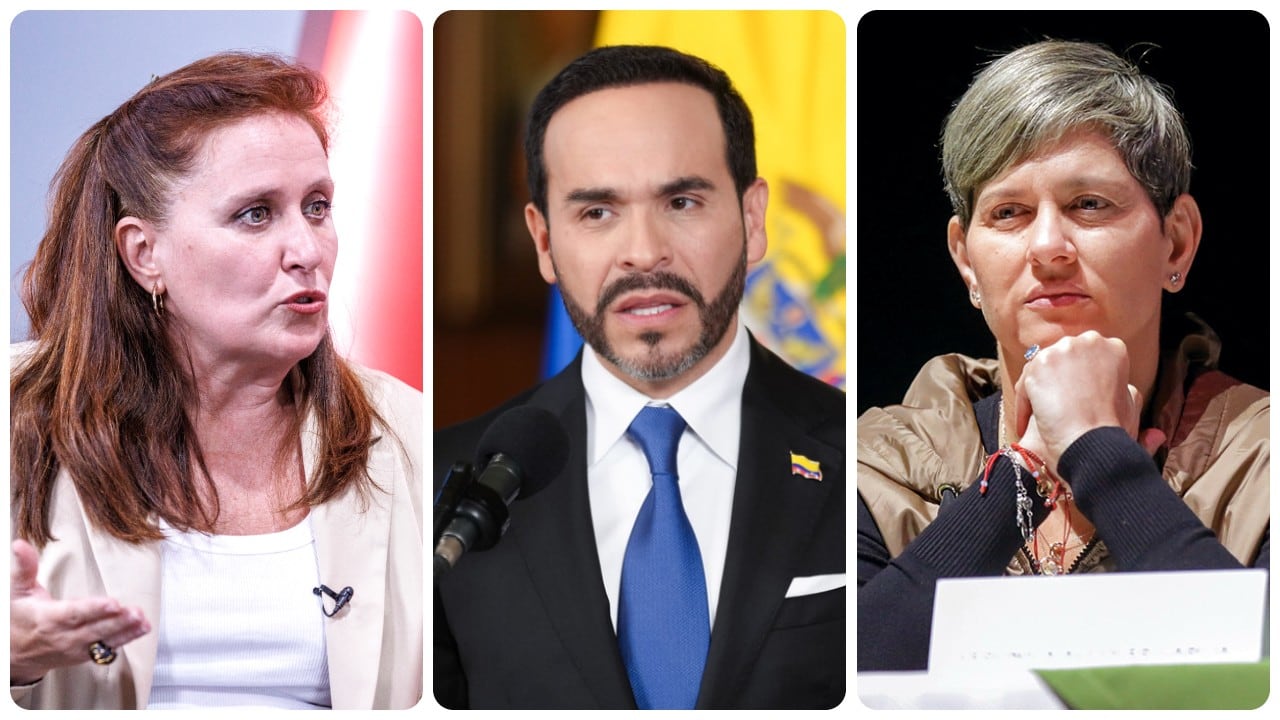 La exasesora Eva Ferrer, el presidente Abelardo De La Espriella y la ex primera dama Verónica Alcocer.