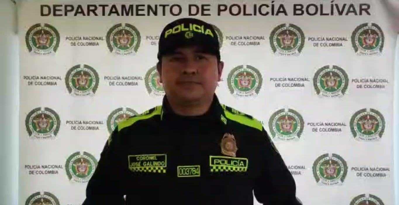 Coronel José Abdón Galindo Sánchez, comandante Policía de Bolívar.