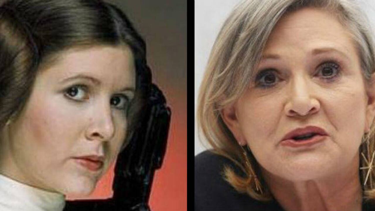 Carrie Fisher tenía 19 años cuando interpretó a la princesa Leia en Star Wars: Una nueva esperanza.