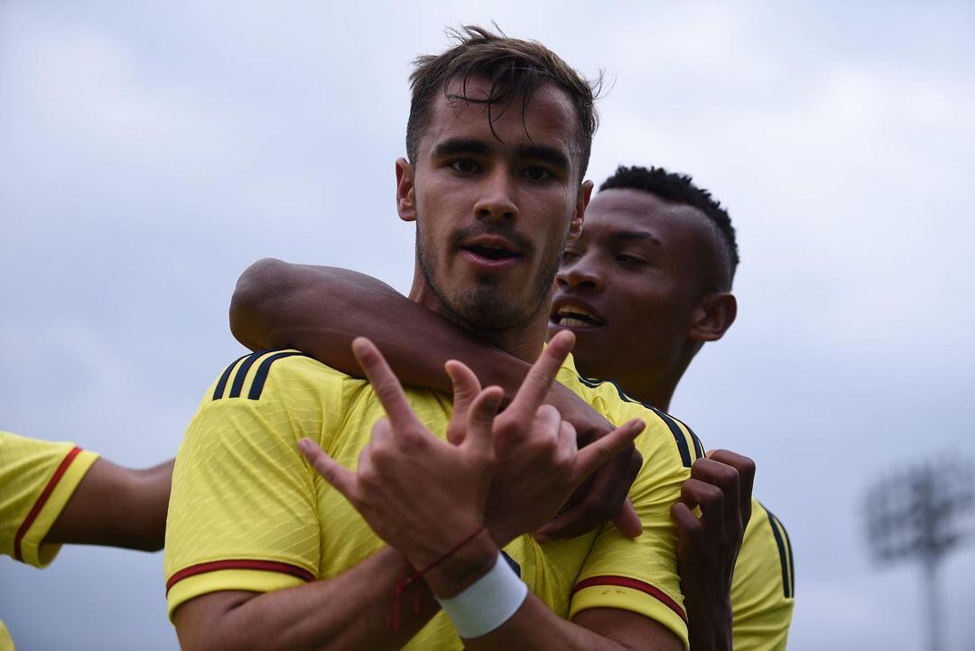 Tomás Ángel, habitual delantero de la selección Colombia sub-20 que no fue citado al sudamericano.