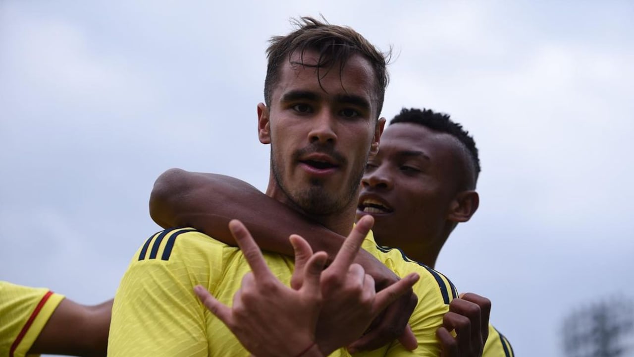 Tomás Ángel, habitual delantero de la selección Colombia sub-20 que no fue citado al sudamericano.