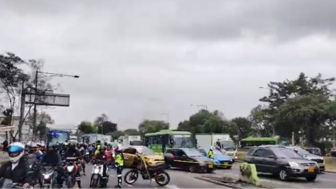 Punto del accidente en la Av Boyacá, con Av Américas.