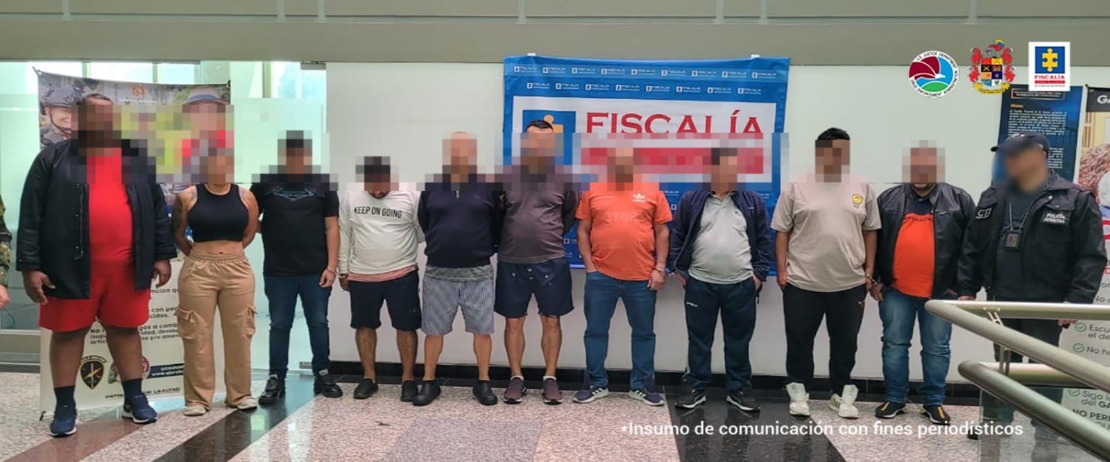 logran  
la captura con fines de extradición de 11 presuntos integrantes de una red señalada de sacar
clorhidrato de cocaína camuflada en panela