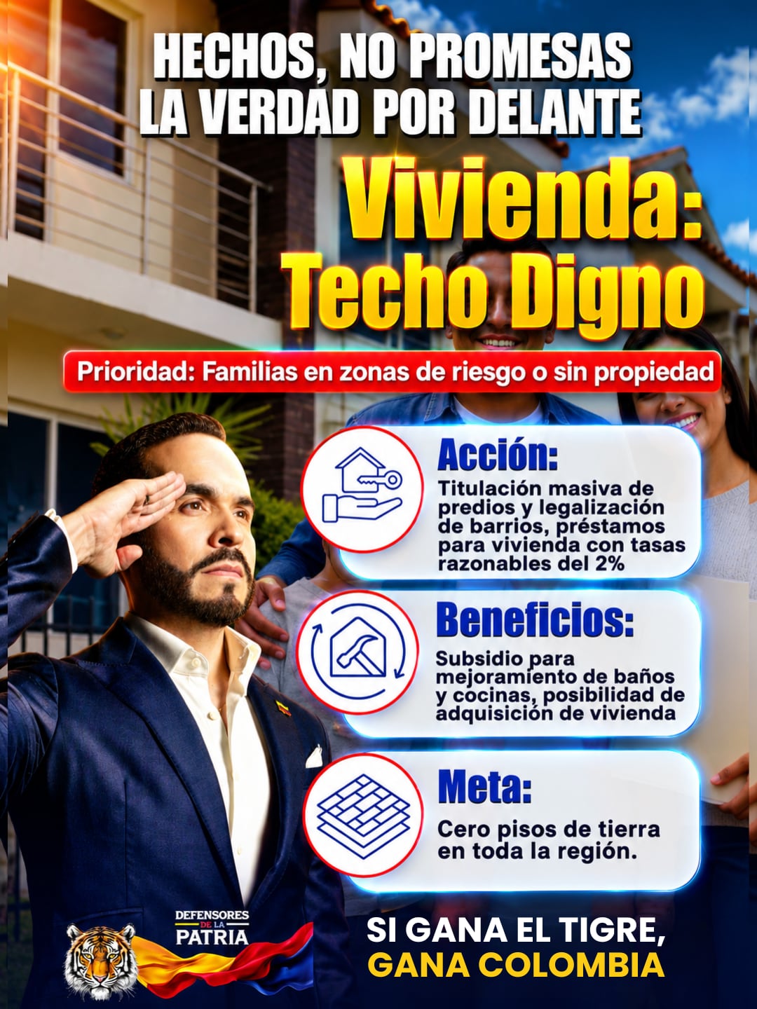 Las propuestas de vivienda del candidato Abelardo de la Espriella.