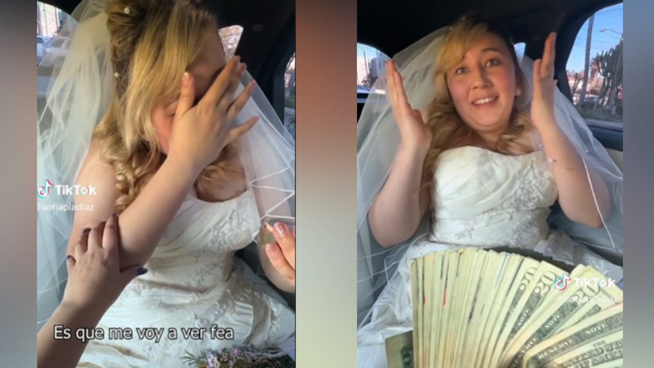 Novia aceptó el reto de desmaquillarse antes de la boda. Llegó carilavada pero con 3.000 dólares en los bolsillos, y un mensaje de amor propio invaluable.
