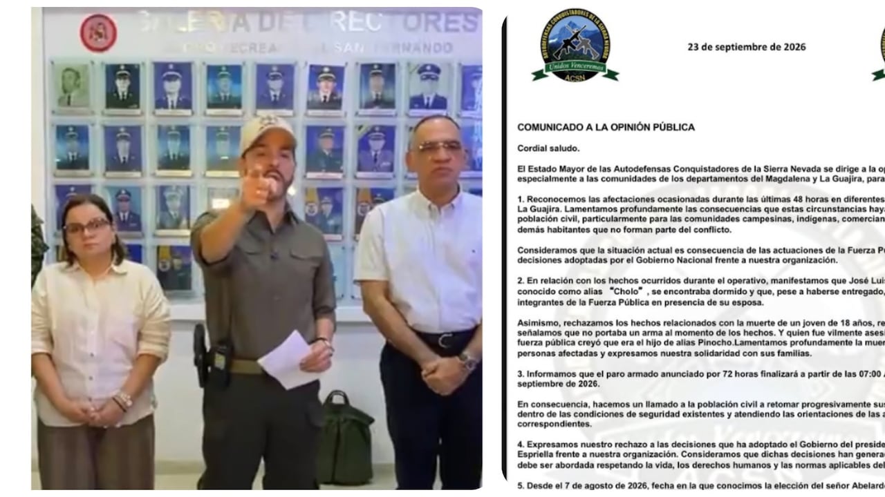 El Estado Mayor Autodefensas Conquistadores de la Sierra Nevada respondió a la ofensiva del Gobierno de Abelardo De La Espriella.