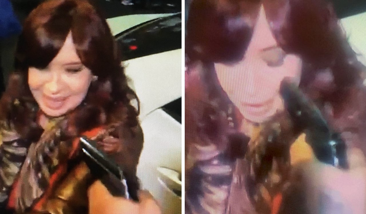 Así le apuntó el atacante a Cristina Fernández de Kirchner