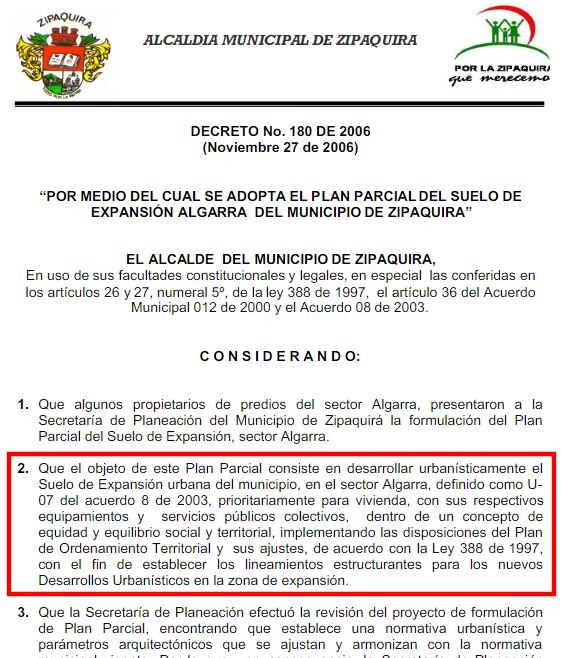 Por extralimitarse en sus funciones, Procuraduría sanciona a Luis Alfonso Rodríguez, exalcalde de Zipaquirá; expeidió Decreto "inadecuado" para expansión del barrio Algarra