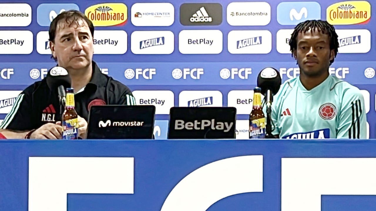 Néstor Lorenzo y Juan Guillermo Cuadrado en Selección Colombia