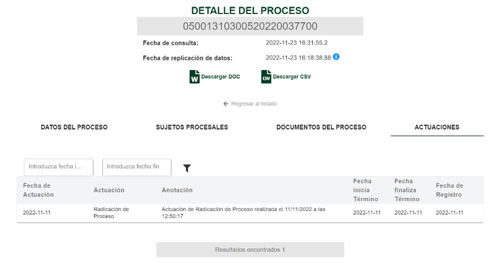 Información Rama Judicial