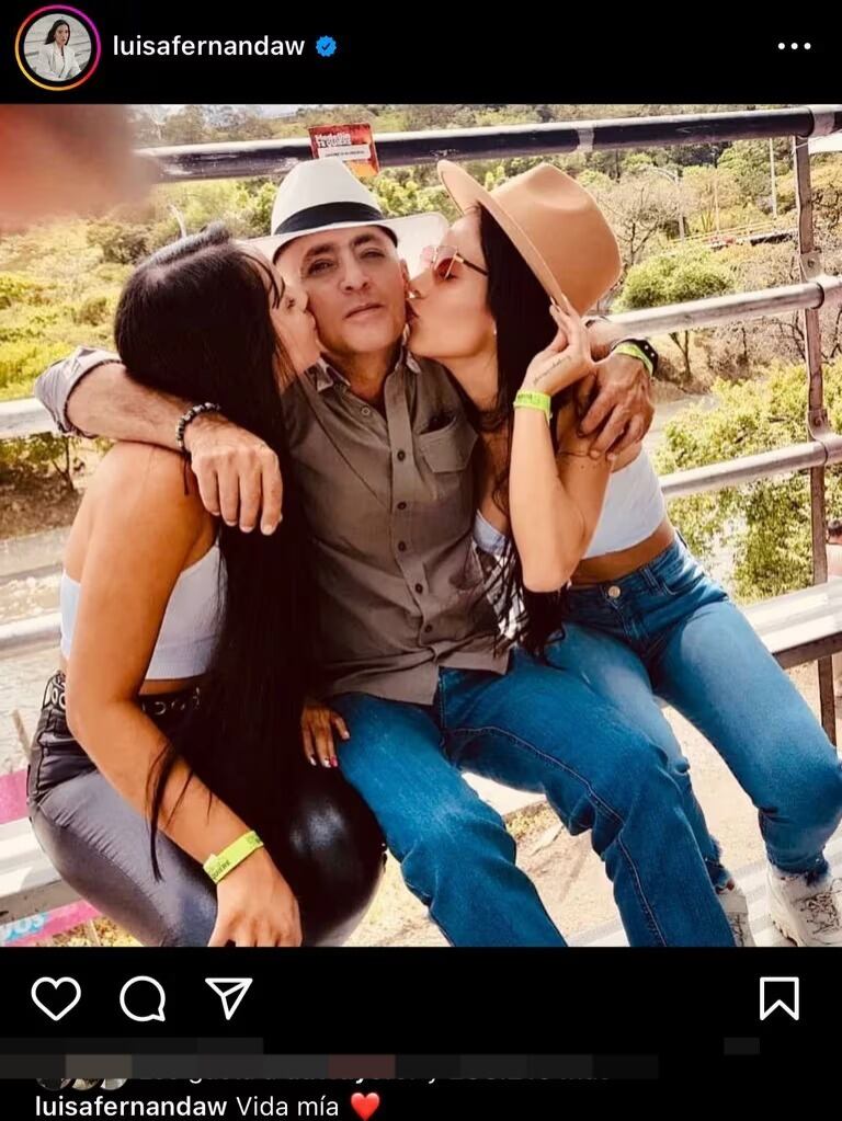 Luisa Fernanda W con su padrastro