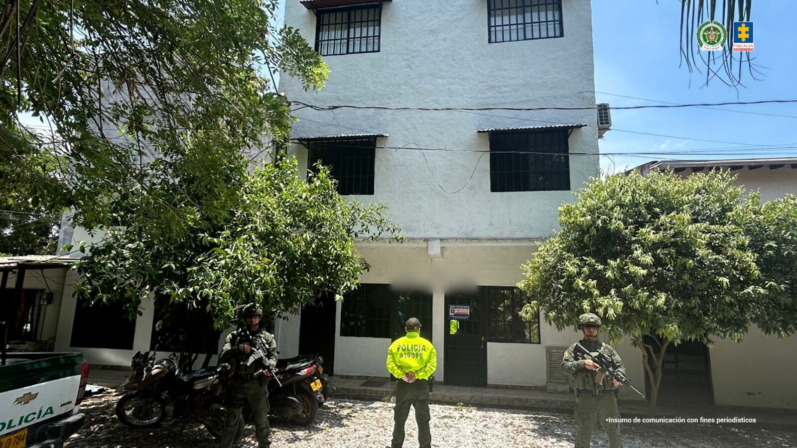 El operativo fue adelantado por la Policía.
