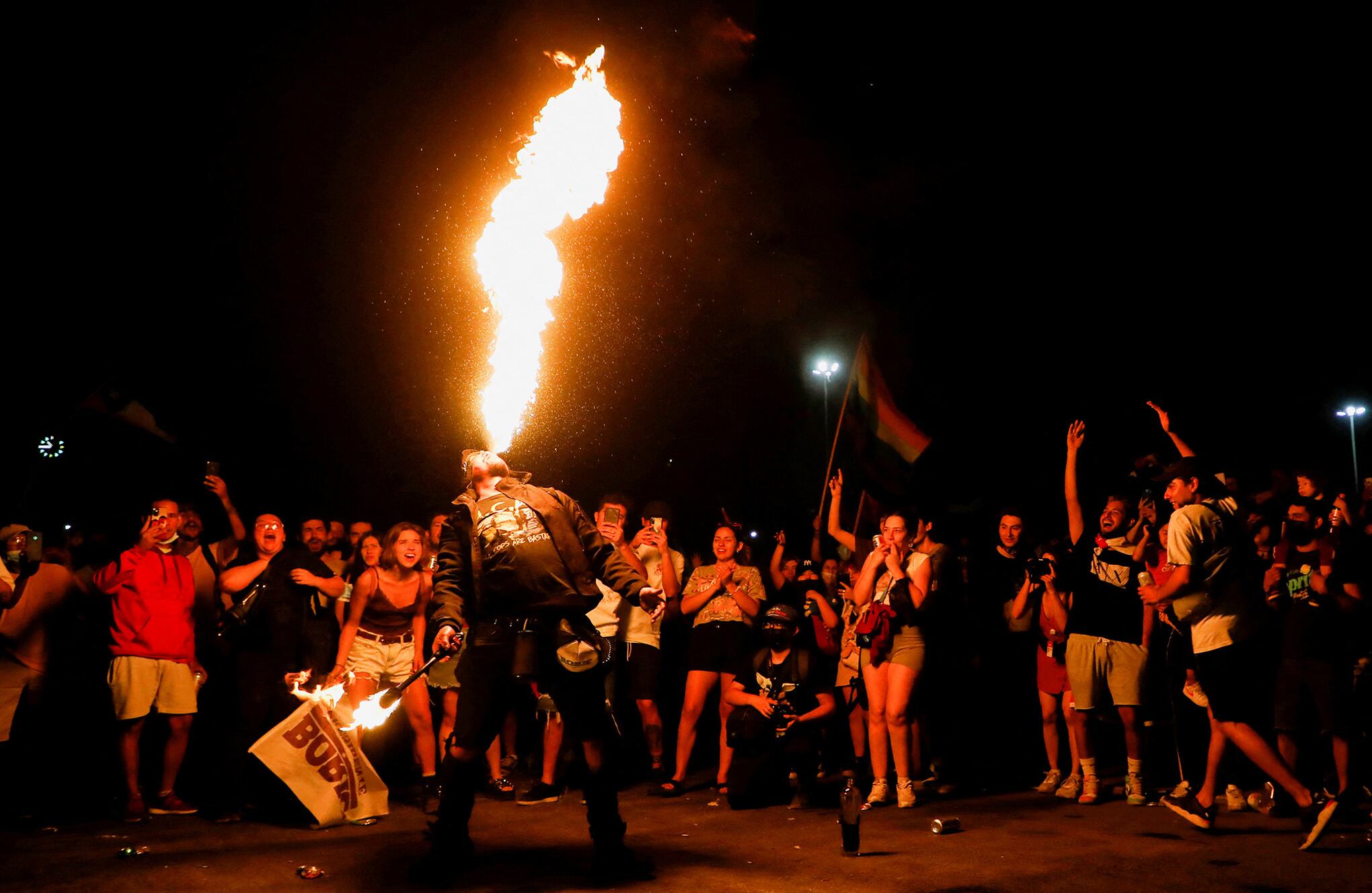 Celebración de Gabriel Boric por presidencia de Chile