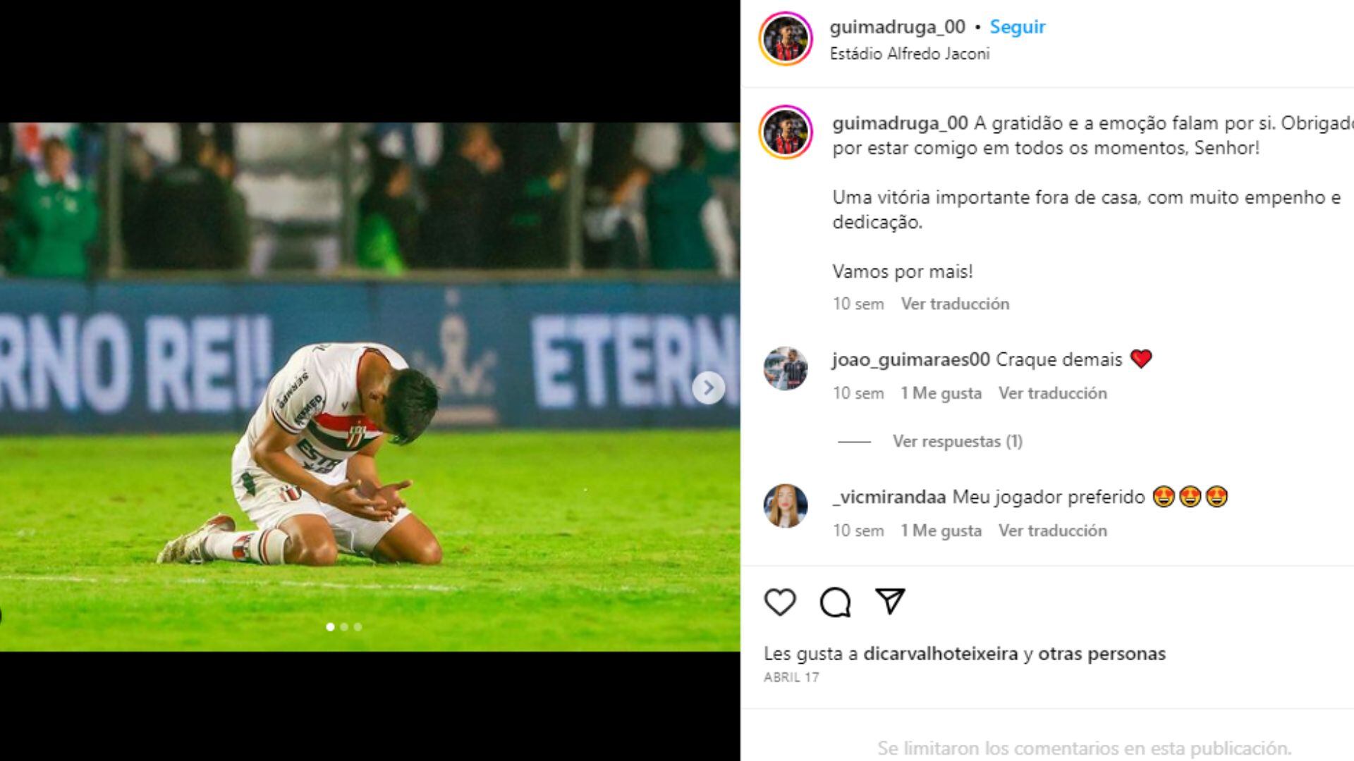 Jugador Guilherme Madruga en el partido donde realizó la anotación de chilena.
